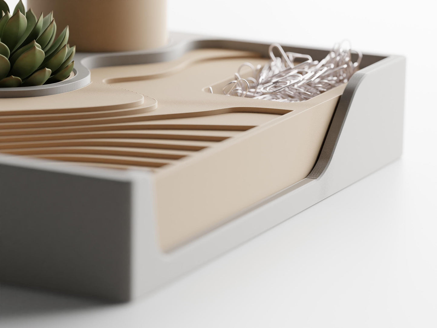 Schreibtisch-Organizer im modernen Stepped-Design | Stylischer Schreibtischaufsatz für Ihr Büro & Home Office