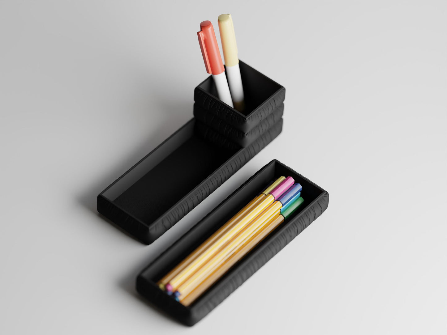 Schreibtisch-Organizer Puffer-Stoff-Look – Moderner, funktionaler Schreibtisch Organizer für Ordnung & Stil