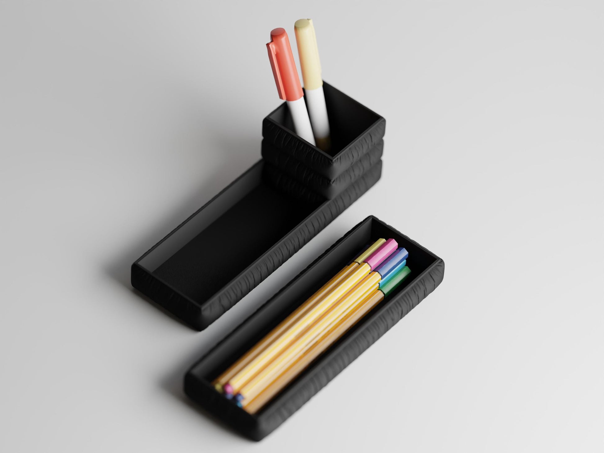 Schreibtisch-Organizer Puffer-Stoff-Look – Moderner, funktionaler Schreibtisch Organizer für Ordnung & Stil