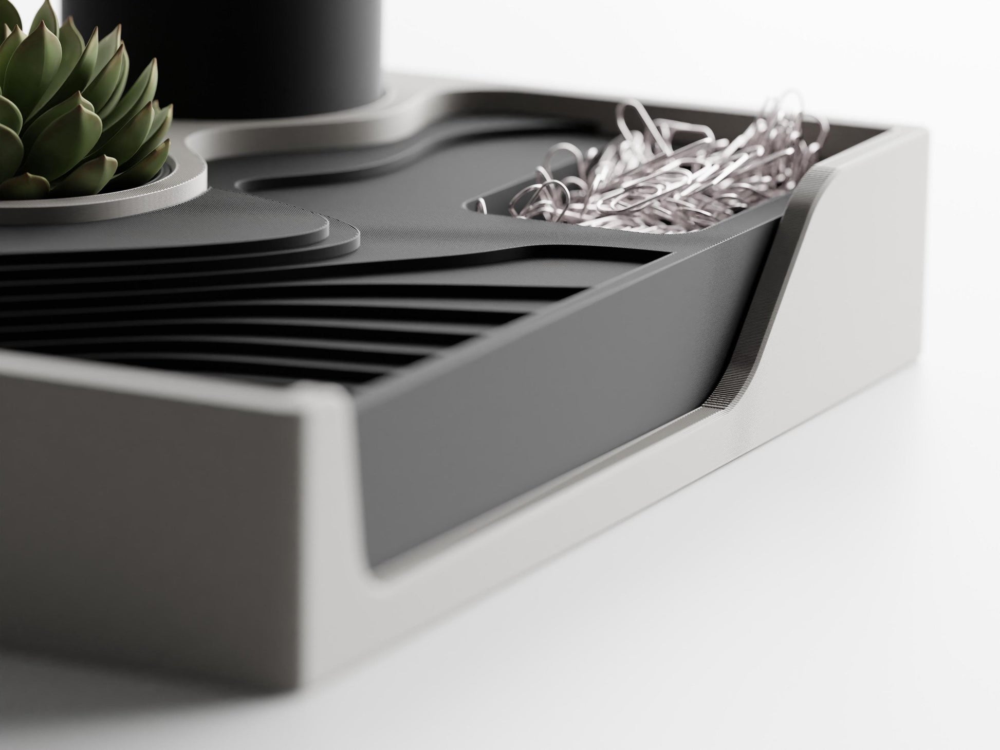 Schreibtisch-Organizer im modernen Stepped-Design | Stylischer Schreibtischaufsatz für Ihr Büro & Home Office