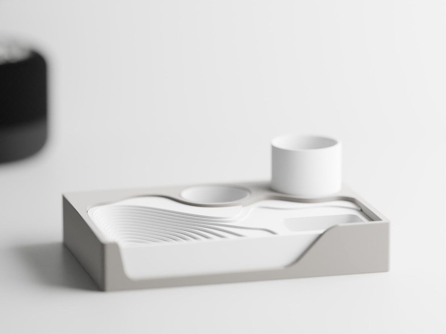 Schreibtisch-Organizer im modernen Stepped-Design | Stylischer Schreibtischaufsatz für Ihr Büro & Home Office