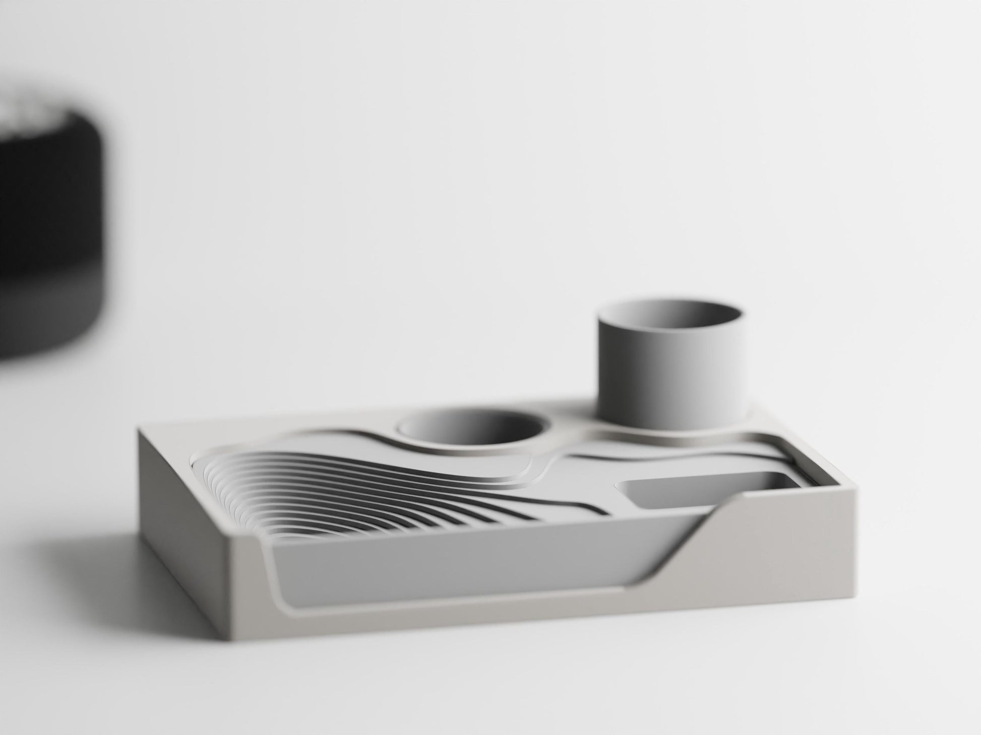 Schreibtisch-Organizer im modernen Stepped-Design | Stylischer Schreibtischaufsatz für Ihr Büro & Home Office