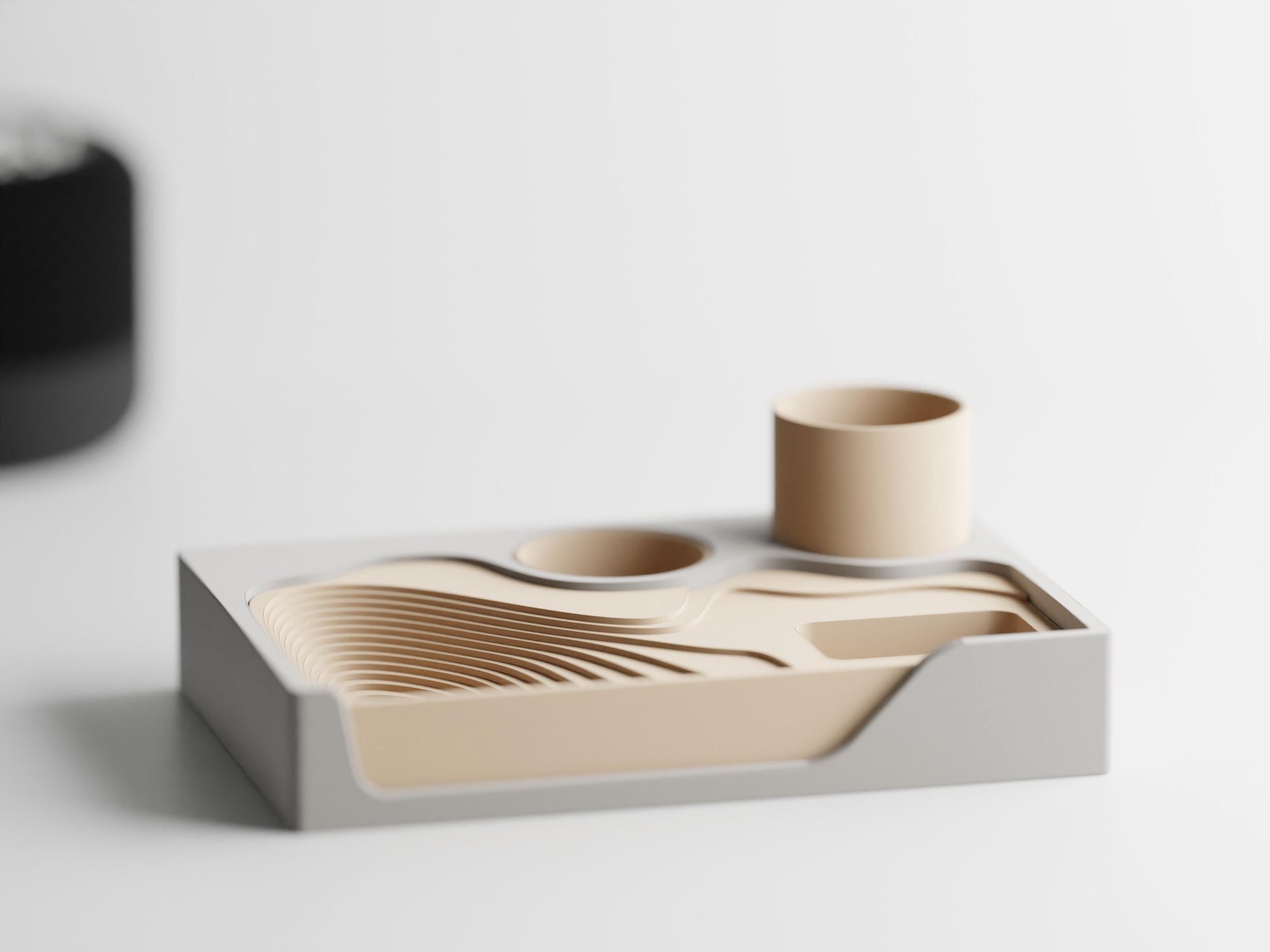 Schreibtisch-Organizer im modernen Stepped-Design | Stylischer Schreibtischaufsatz für Ihr Büro & Home Office