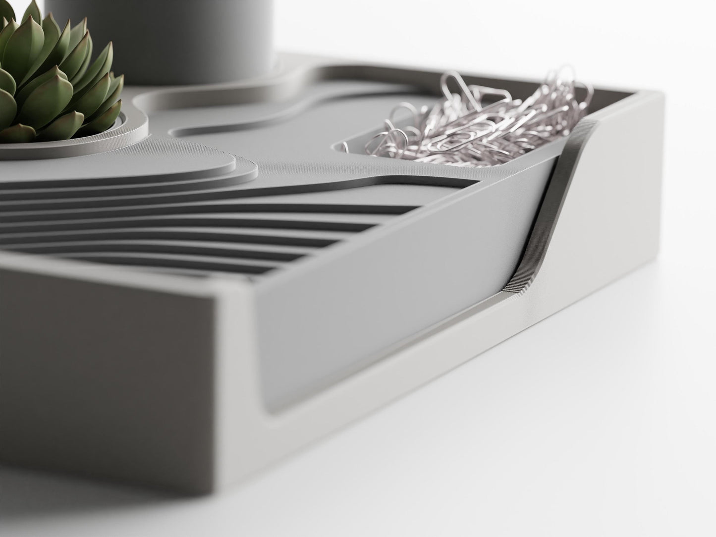 Schreibtisch-Organizer im modernen Stepped-Design | Stylischer Schreibtischaufsatz für Ihr Büro & Home Office