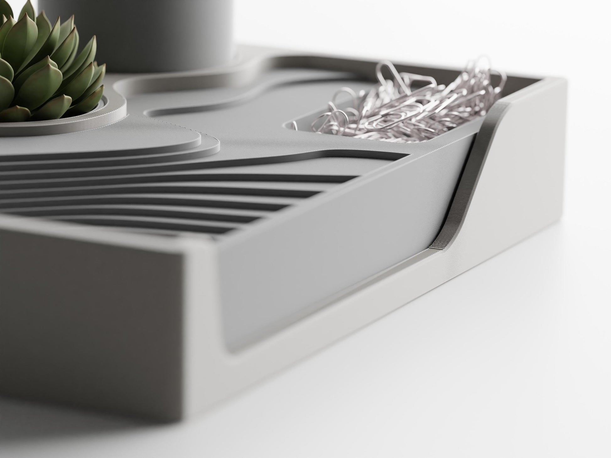 Schreibtisch-Organizer im modernen Stepped-Design | Stylischer Schreibtischaufsatz für Ihr Büro & Home Office