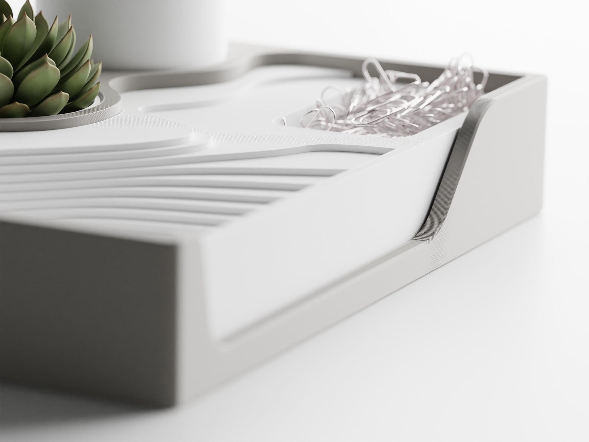 Schreibtisch-Organizer im modernen Stepped-Design | Stylischer Schreibtischaufsatz für Ihr Büro & Home Office