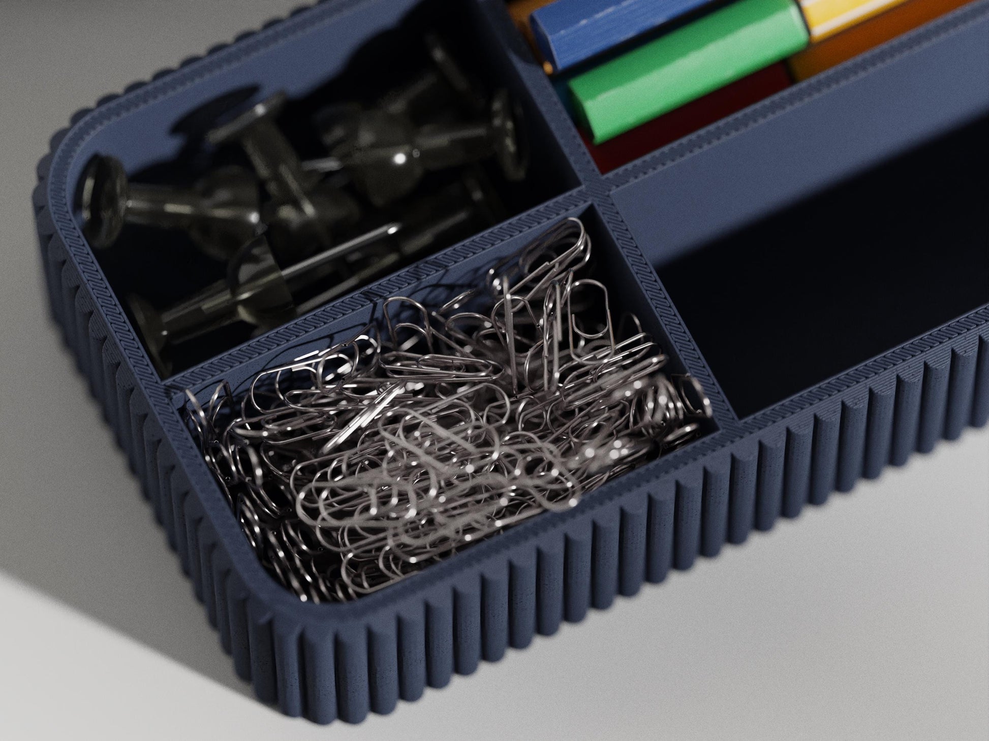 Modern Desk Organizer Set – PLA Storage with Phone Stand, Pen Holders & Business Card Holder