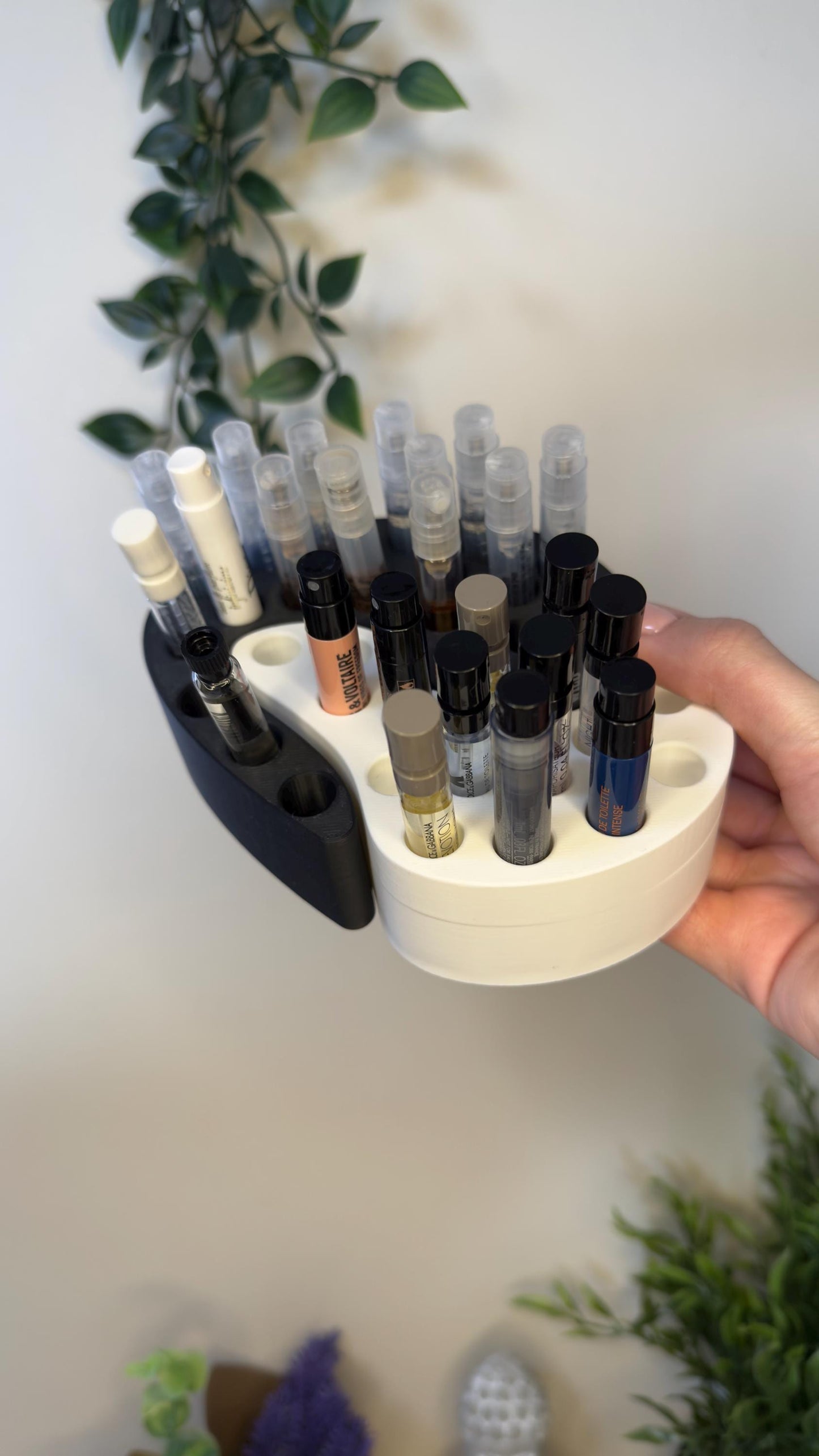 Perfume Sample Organizer | 3D Printed Fragrance Vial Holder | Modular Display Stand