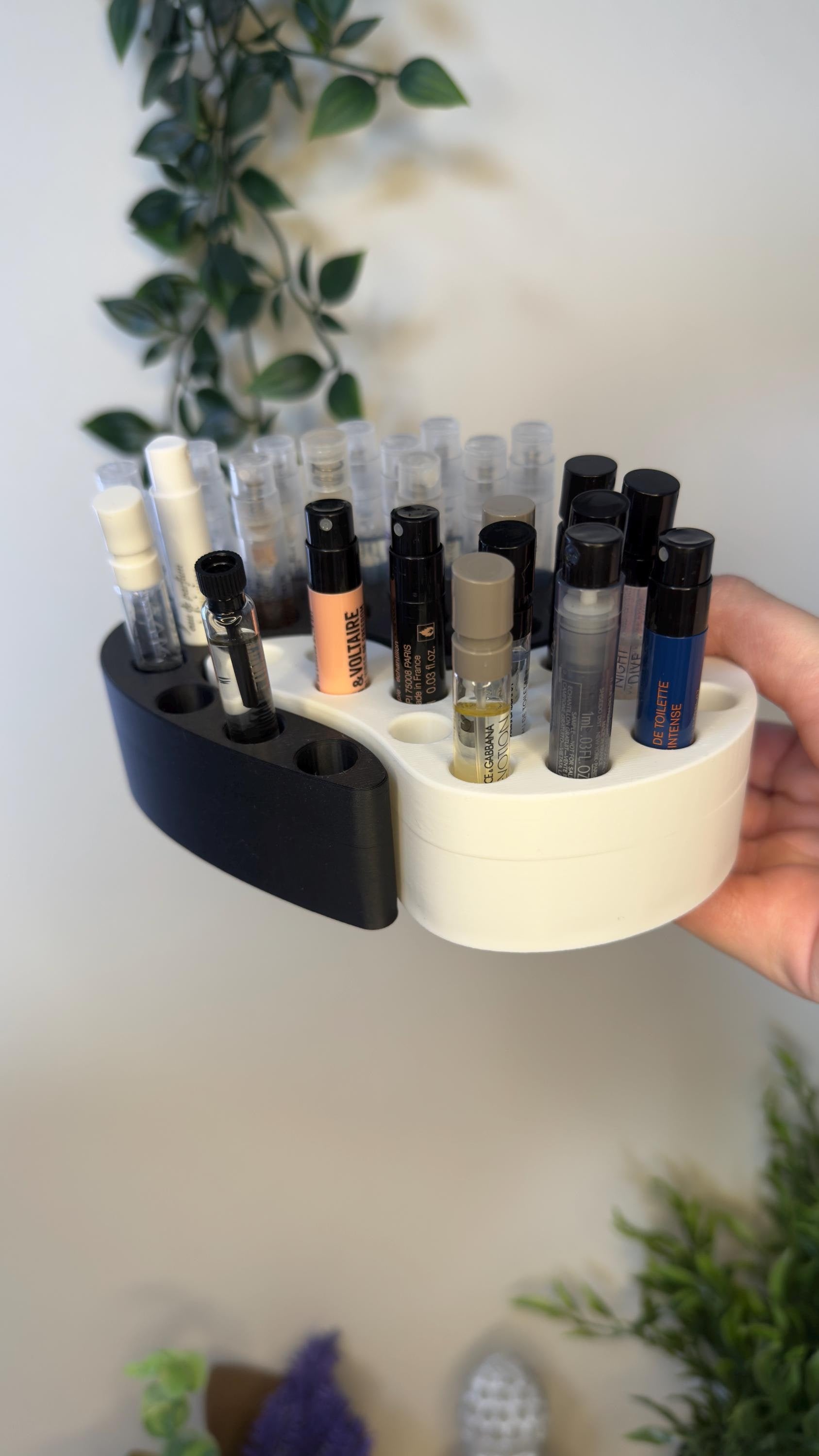 Perfume Sample Organizer | 3D Printed Fragrance Vial Holder | Modular Display Stand