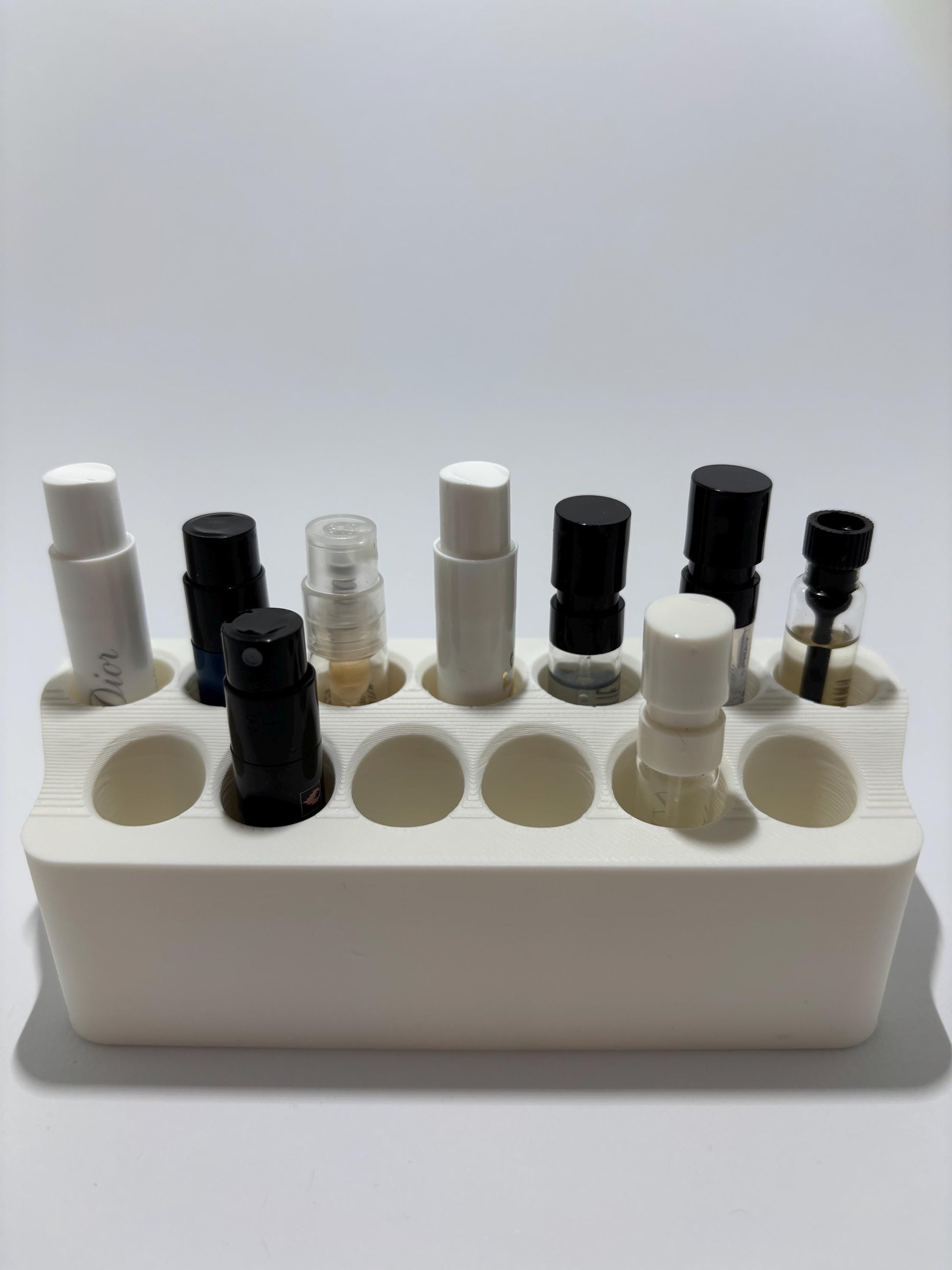 Perfume Sample Holder | 3D Printed Fragrance Vial Organizer | Compact Display Stand