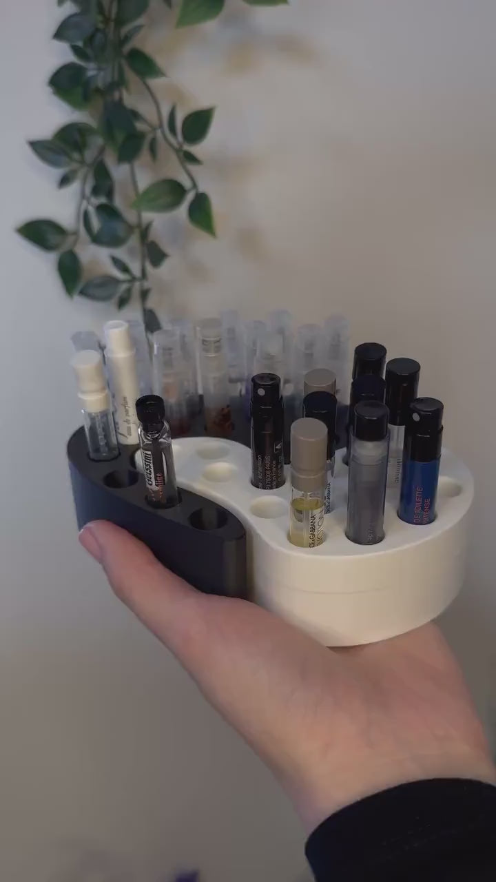 Perfume Sample Organizer | 3D Printed Fragrance Vial Holder | Modular Display Stand